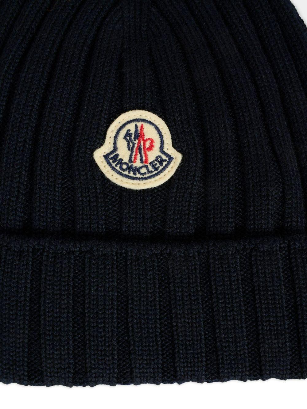 Berretto con Logo a Coste Enfant K29513B00006M1131 742 MONCLER KIDS 