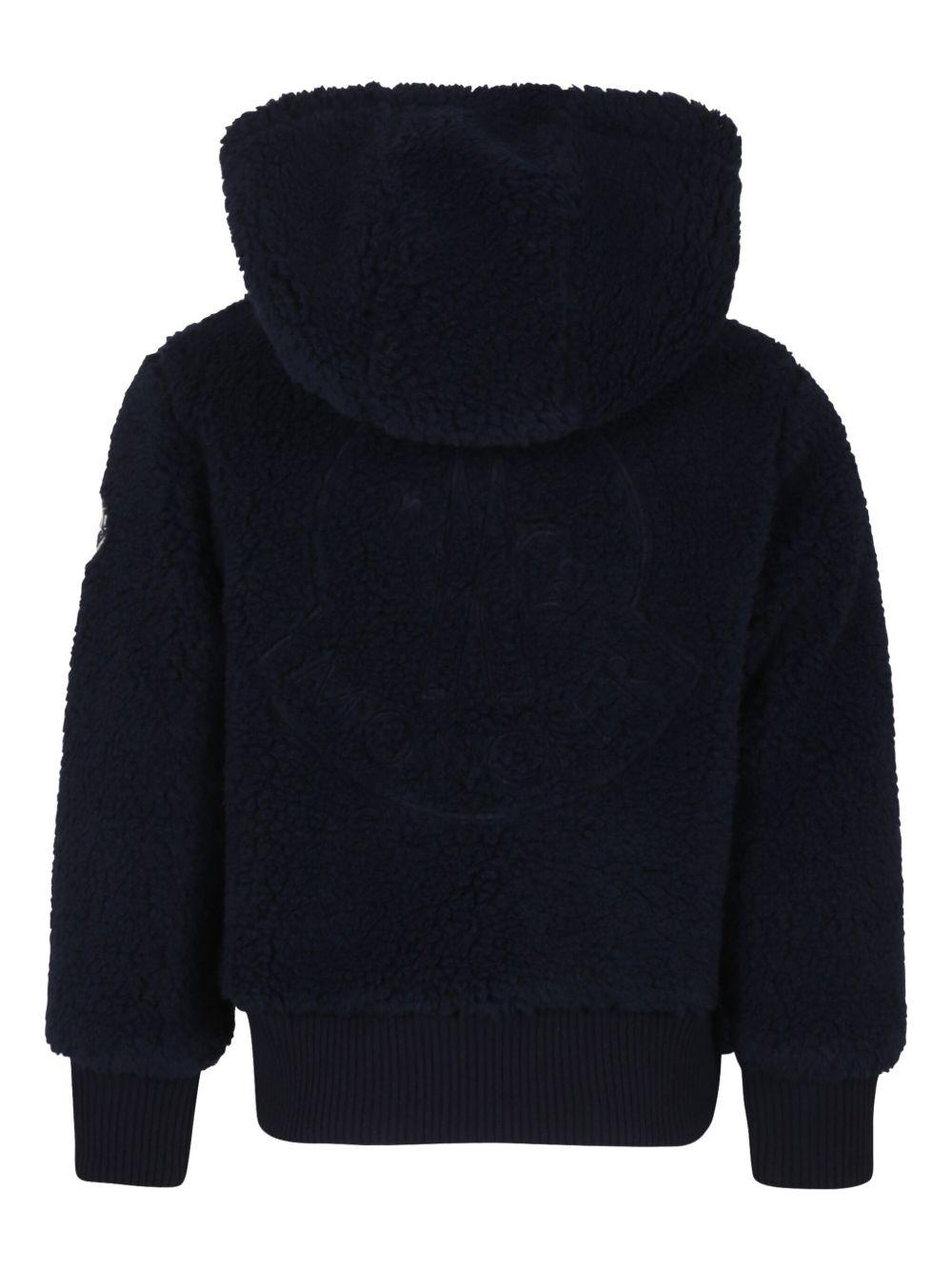 Felpa Teddy con Cappuccio e Zip K29548G0001689A3X 778 MONCLER KIDS 