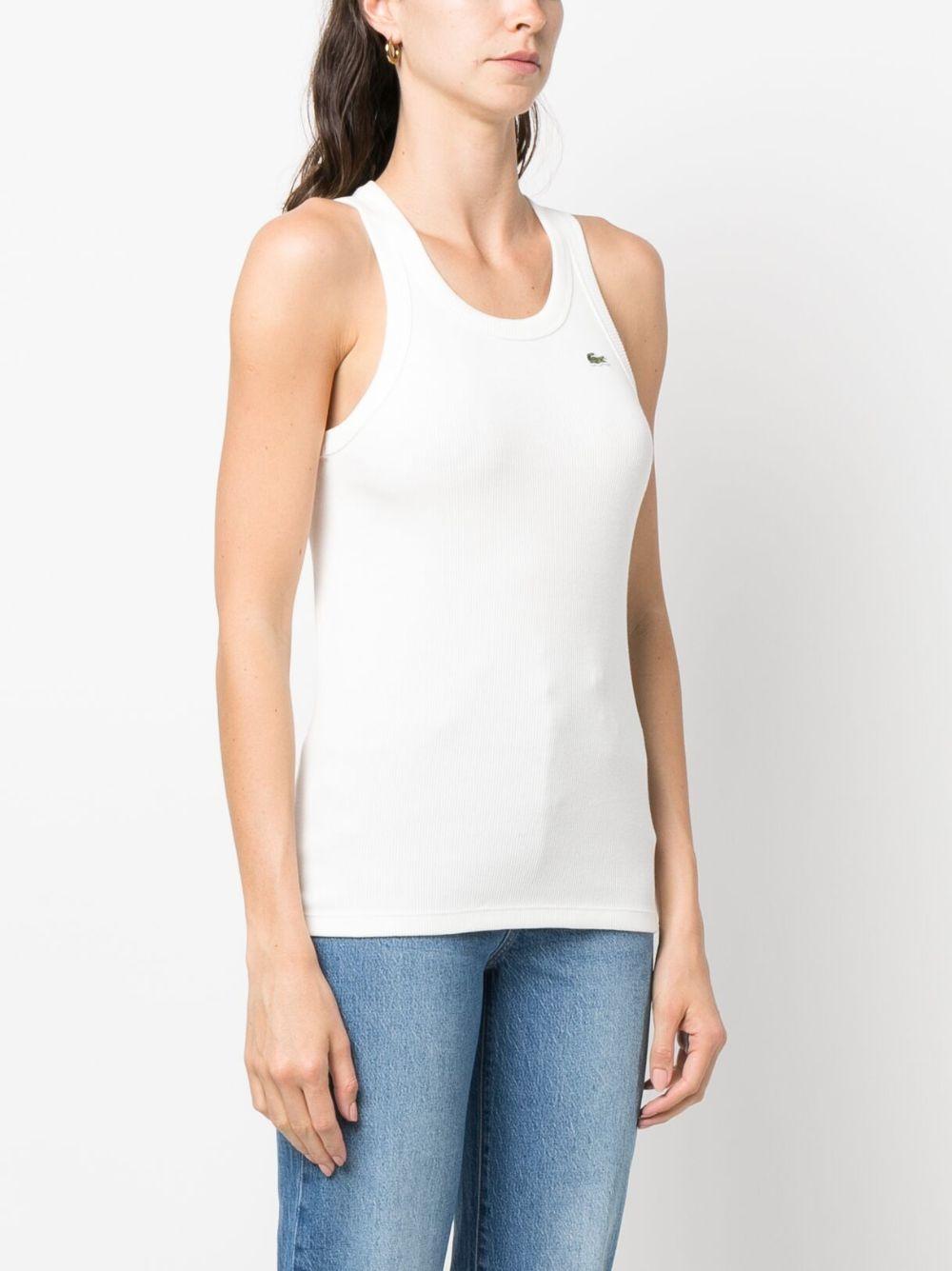 Canotta a coste con logo TF5388 70V LACOSTE 