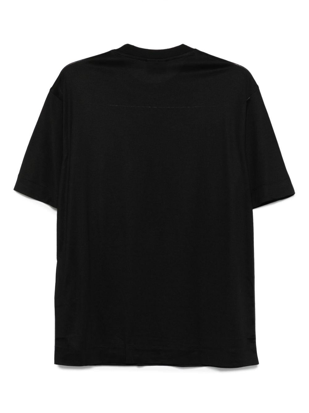 T-shirt nera con taschino e logo ricamato EM002978AF10761 UC001 EMPORIO ARMANI 