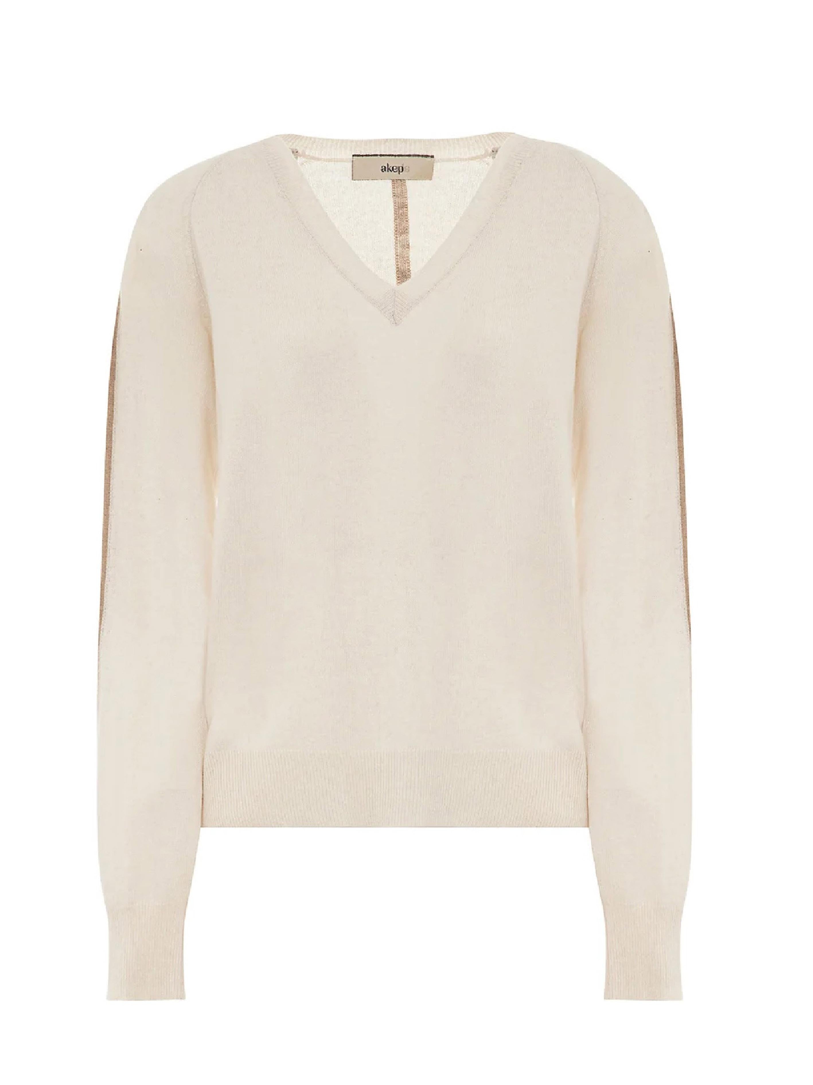 Maglia panna con bande MGKD03003 V3 AKEP 