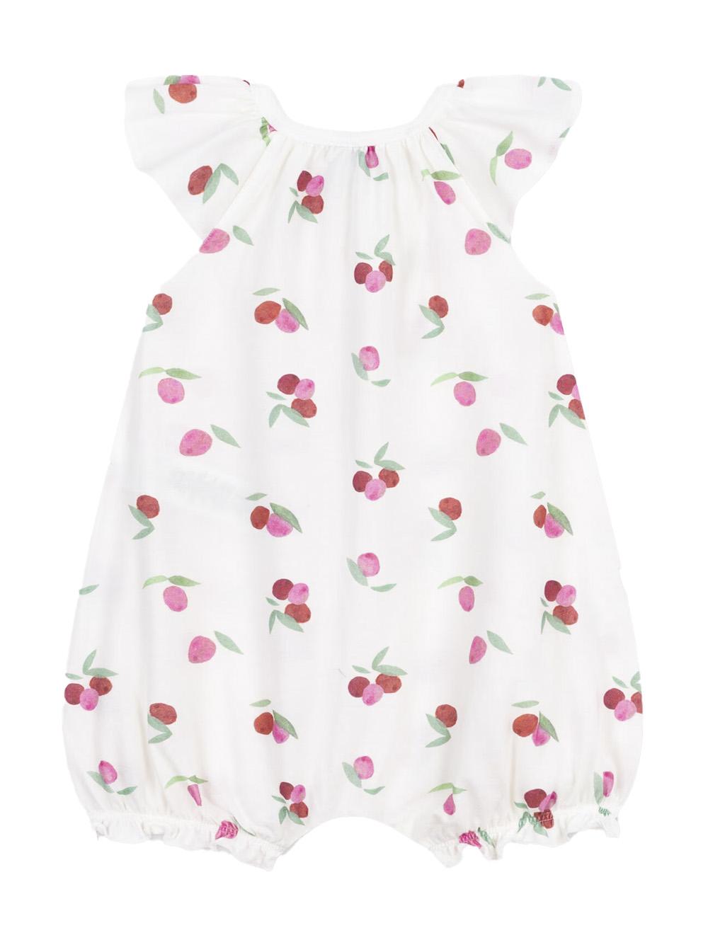 Tutina bianca con fantasia frutta all-over A0CZ5 01 PETIT BATEAU KIDS 