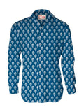 Blue Sikelia shirt with pattern