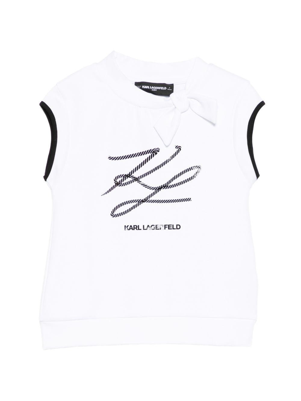 T-shirt con logo intrecciato Z31165 10P KARL LAGERFELD KIDS 