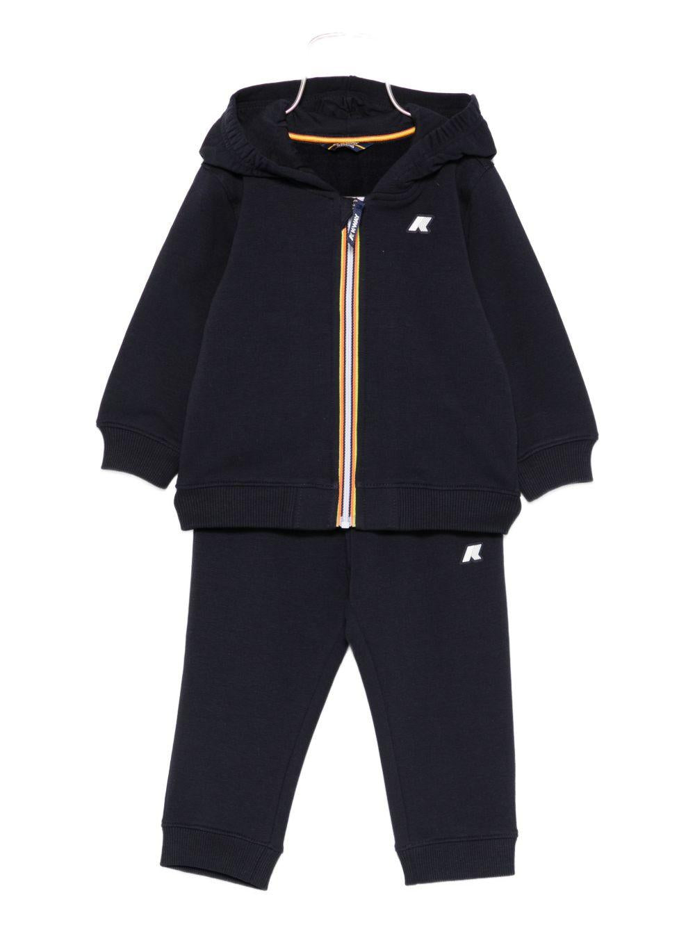 Tuta sportiva blu con cappuccio e zip K6123VW K89 K-WAY KIDS 