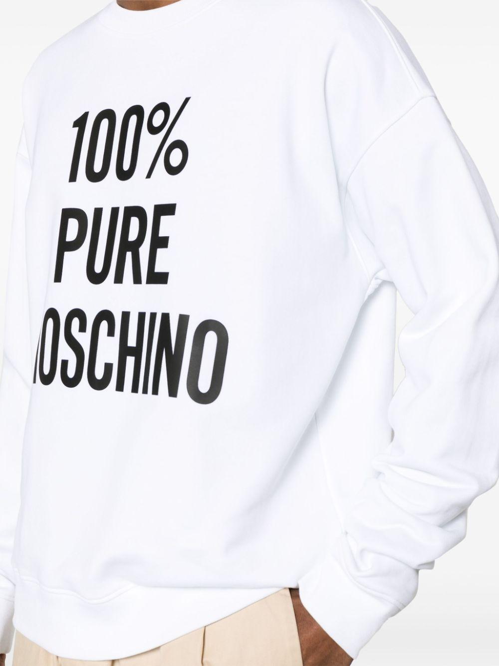 Felpa bianca 100% pure moschino - Preludio Moda