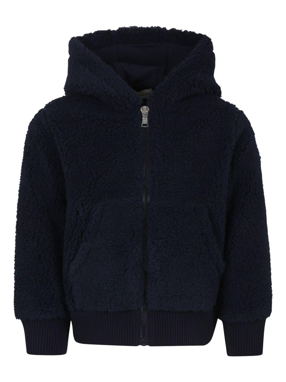Felpa Teddy con Cappuccio e Zip K29548G0001689A3X 778 MONCLER KIDS 