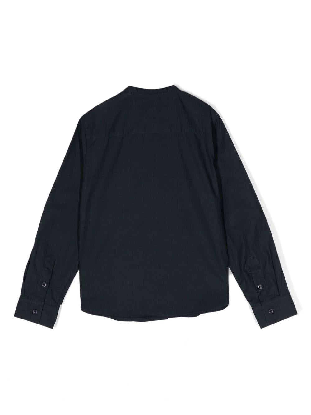 Camicia blu logo ricamo 3D4CJE4N8EZ 0920 EMPORIO ARMANI KIDS 