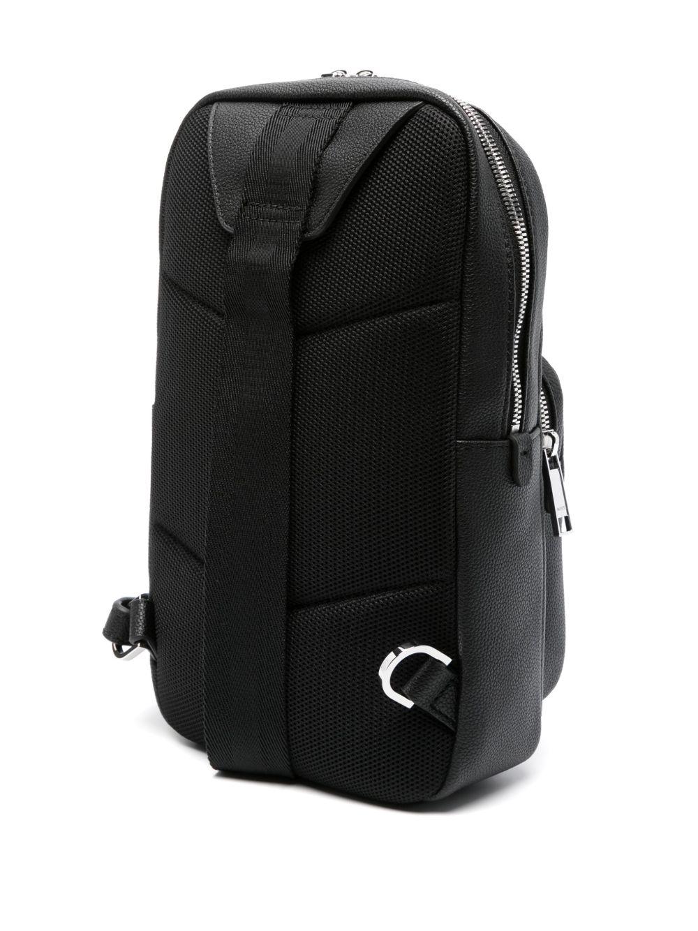 Borsa Nera con Zip e Tracolla Regolabile 50523410 001 BOSS 