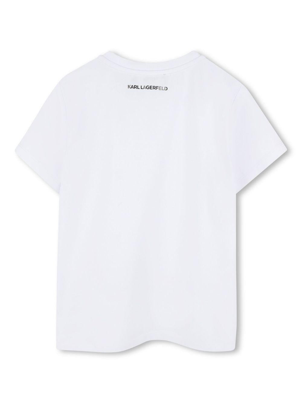 T-shirt bianca lettere logo