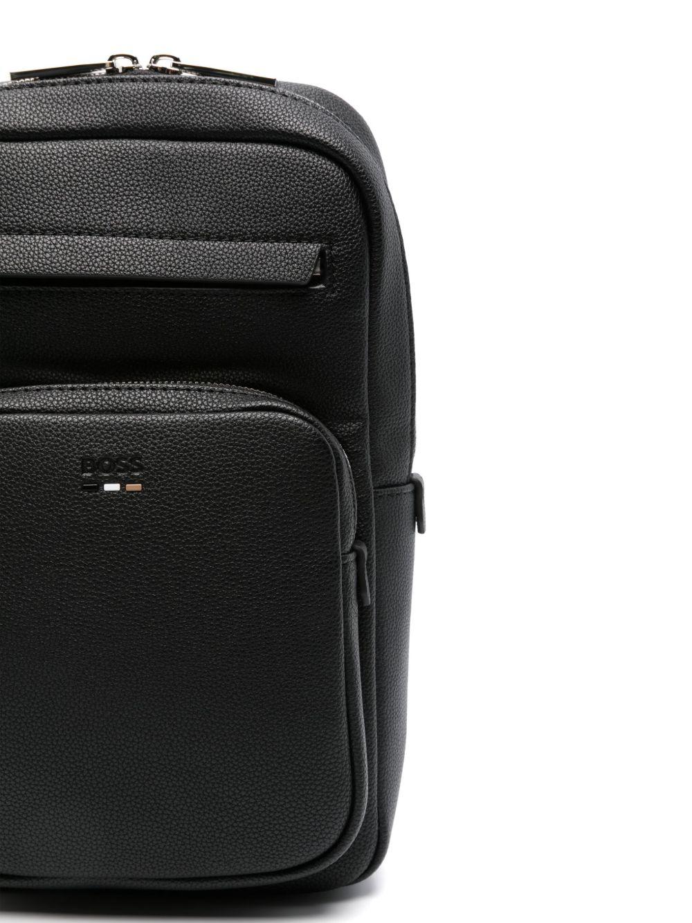 Borsa Nera con Zip e Tracolla Regolabile 50523410 001 BOSS 
