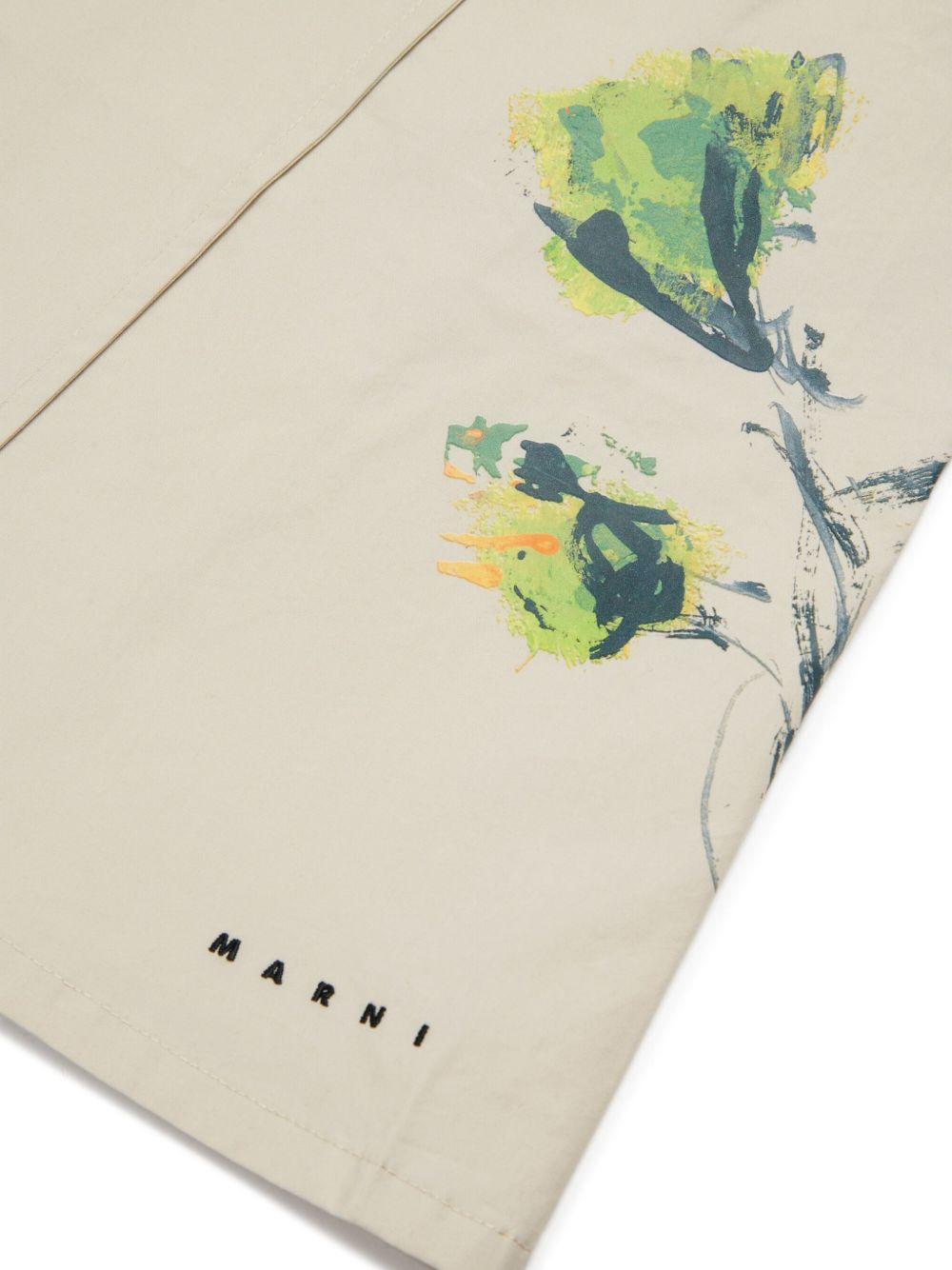 Pantaloni in cotone a gamba larga M01688M00UW 0M115 MARNI KIDS 