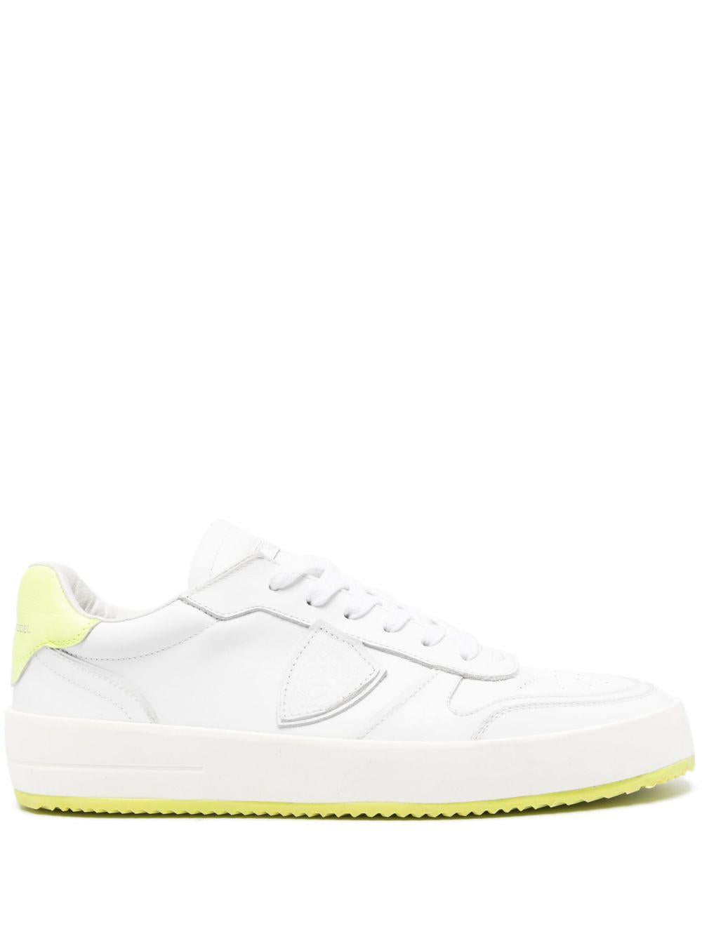 Sneakers Nice bianche/lime  uomo