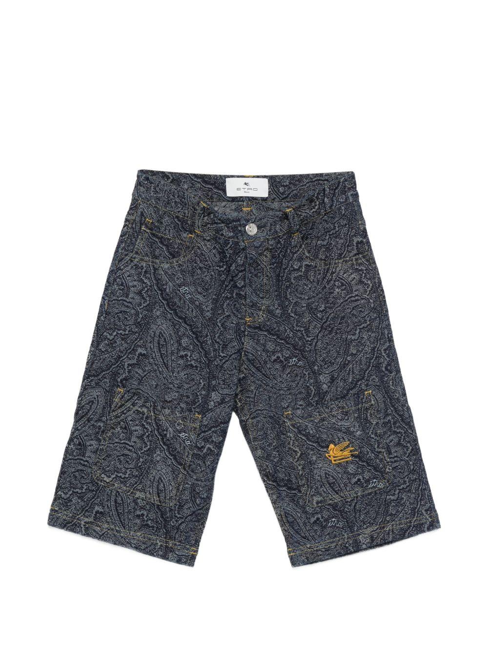 Bermuda in cotone con motivo paisley GY6P79D0142 620BC ETRO KIDS 