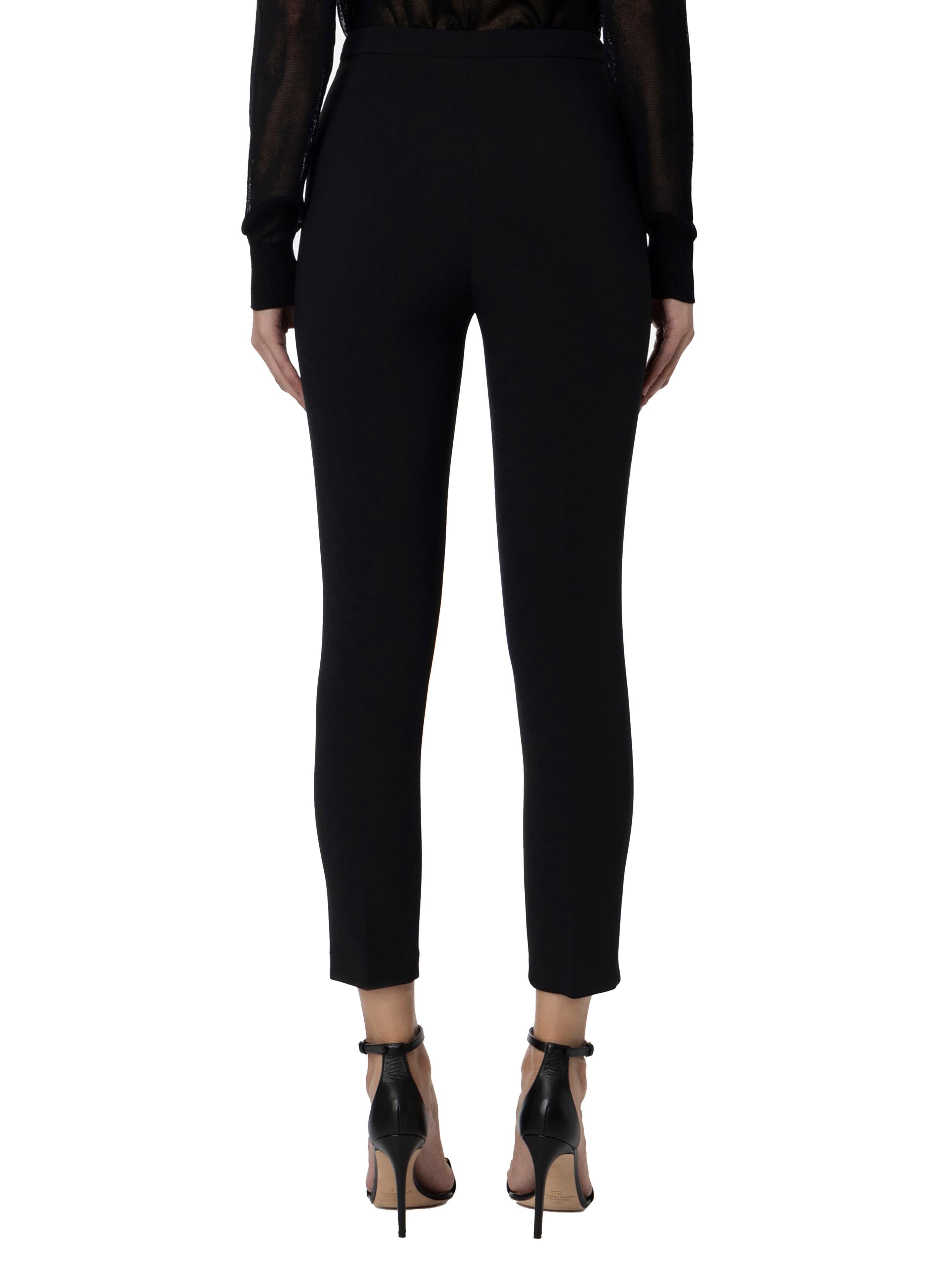 Pantalone dritto con patte nero