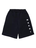 Bermuda in cotone con logo verticale