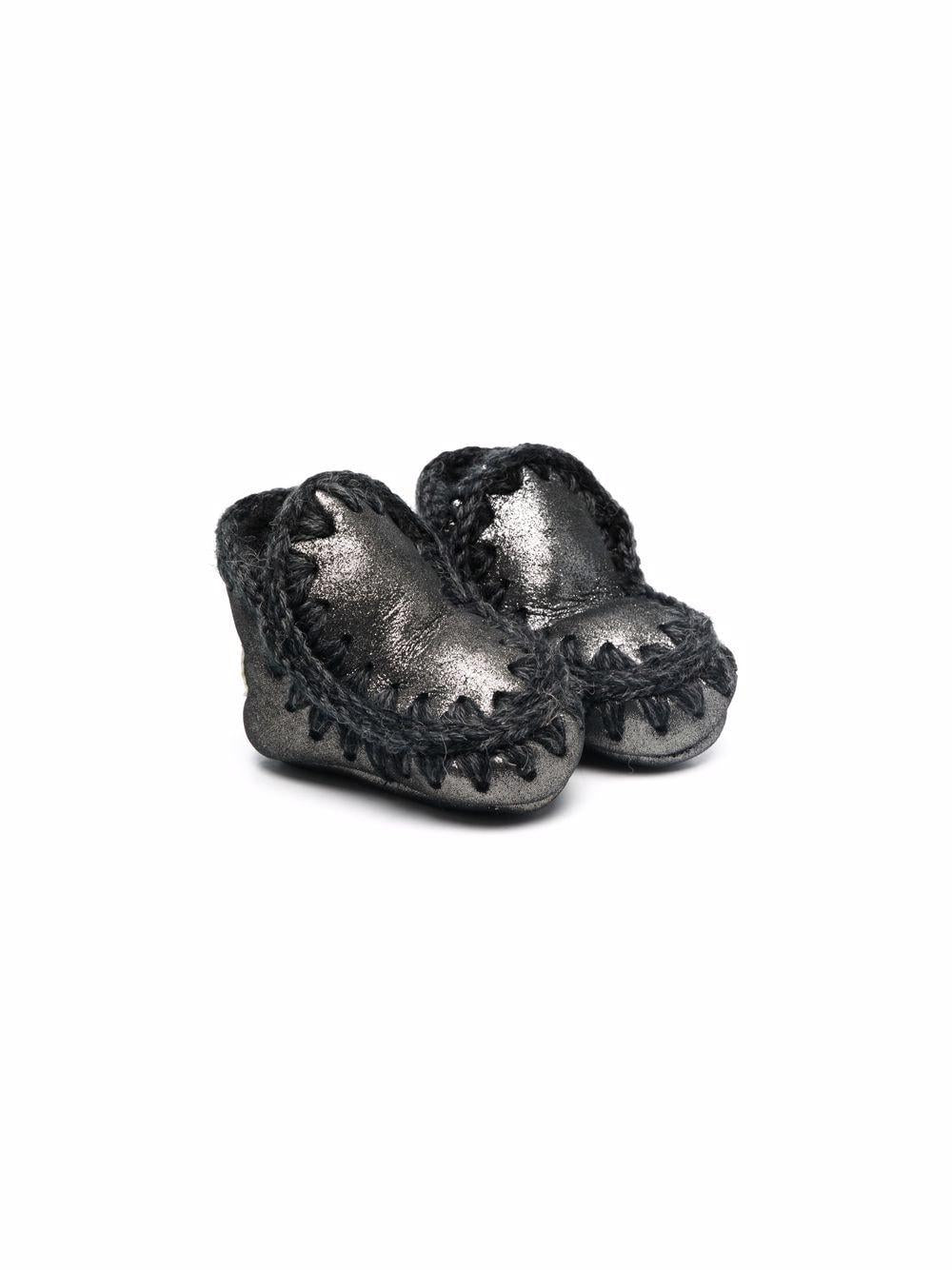 Stivaletti neonata grigio scuro Eskimo Infant Metallizzato lana