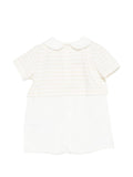 Tutina in cotone a righe con colletto