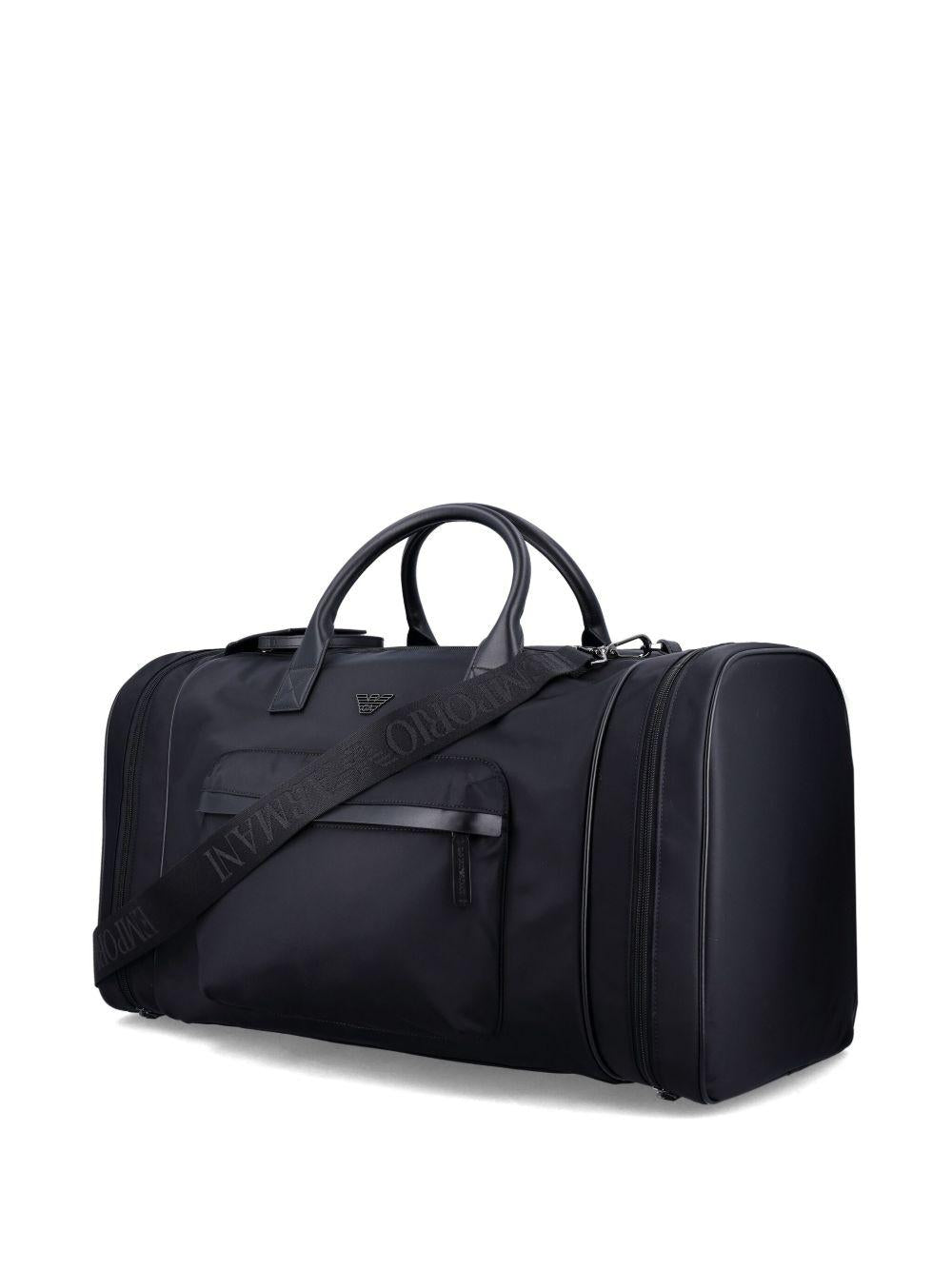 Borsone nero con zip e tasche laterali EM001794AF13454 UC001 EMPORIO ARMANI 