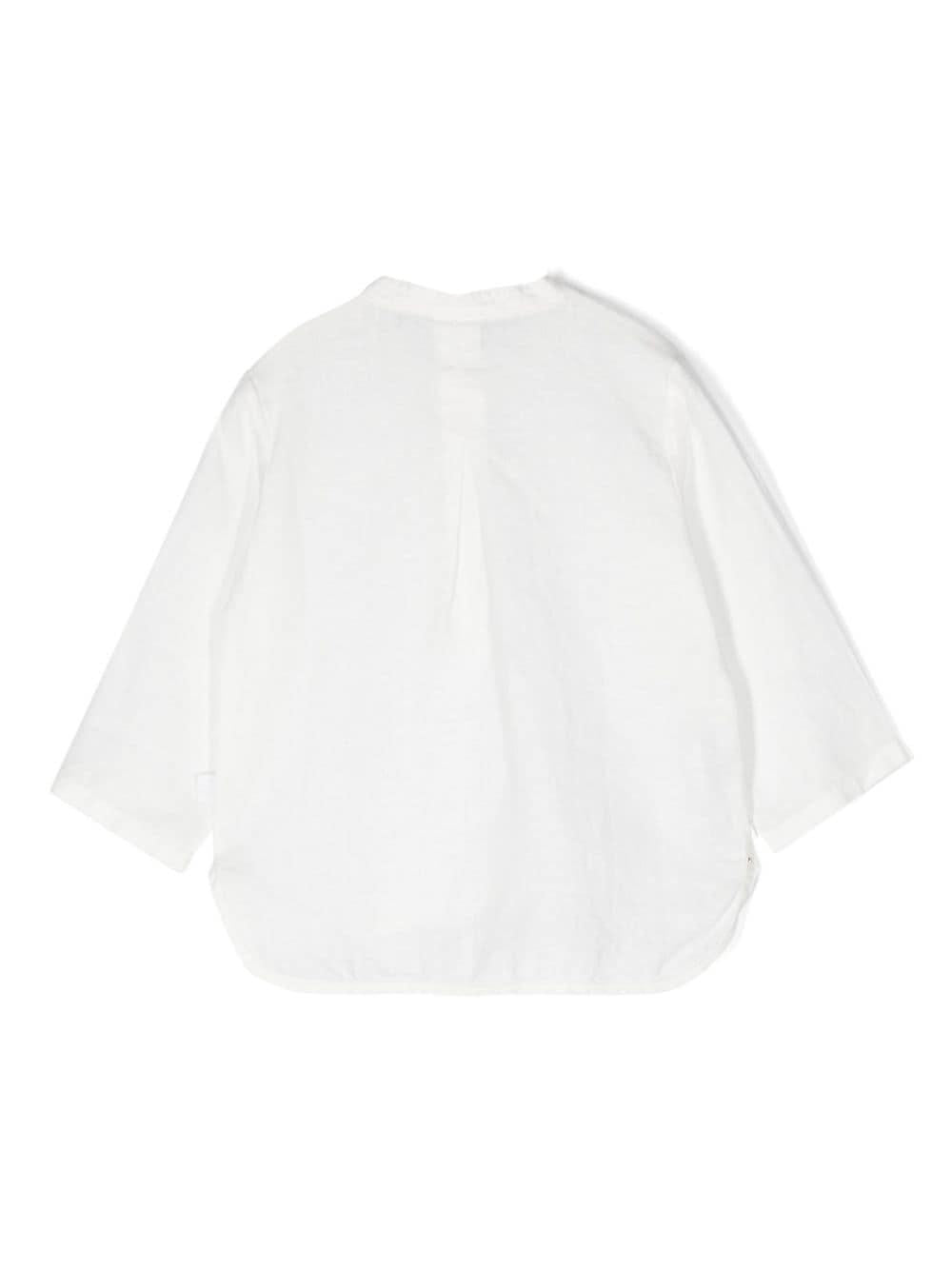 Camicia neonato bianca lino