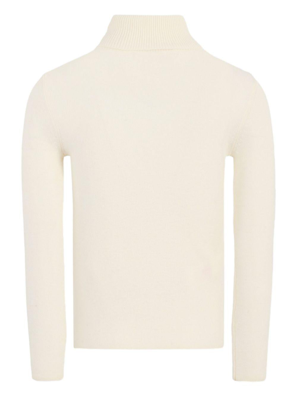 Maglia a collo alto ricamato a zig-zag M01497M00W9 0M114 MARNI KIDS 