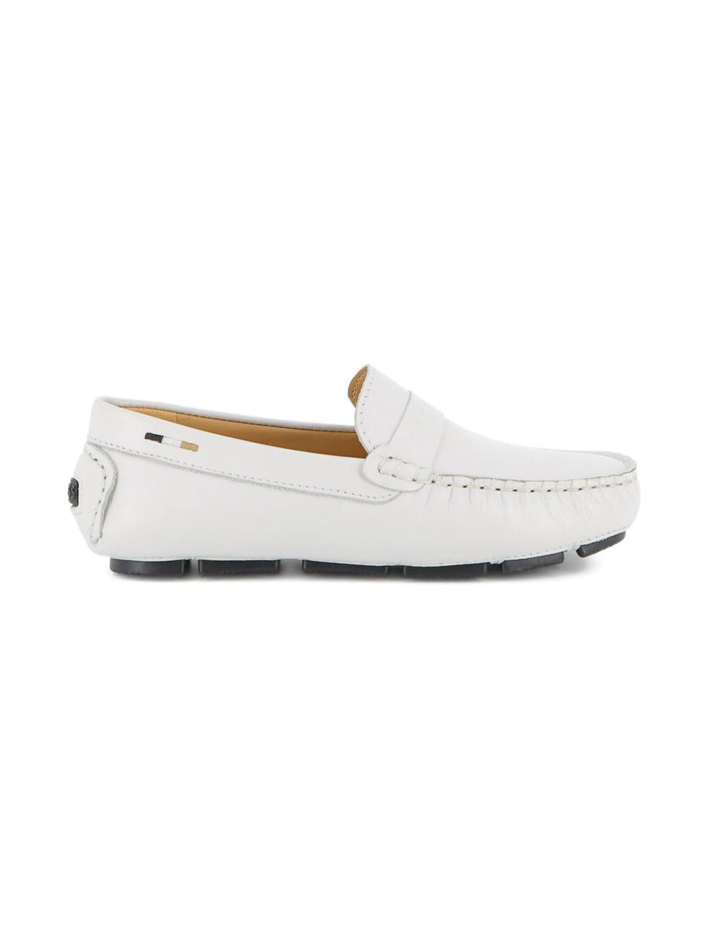 Mocassini driving shoes con suola gommini J52808 130 BOSS KIDSWEAR 