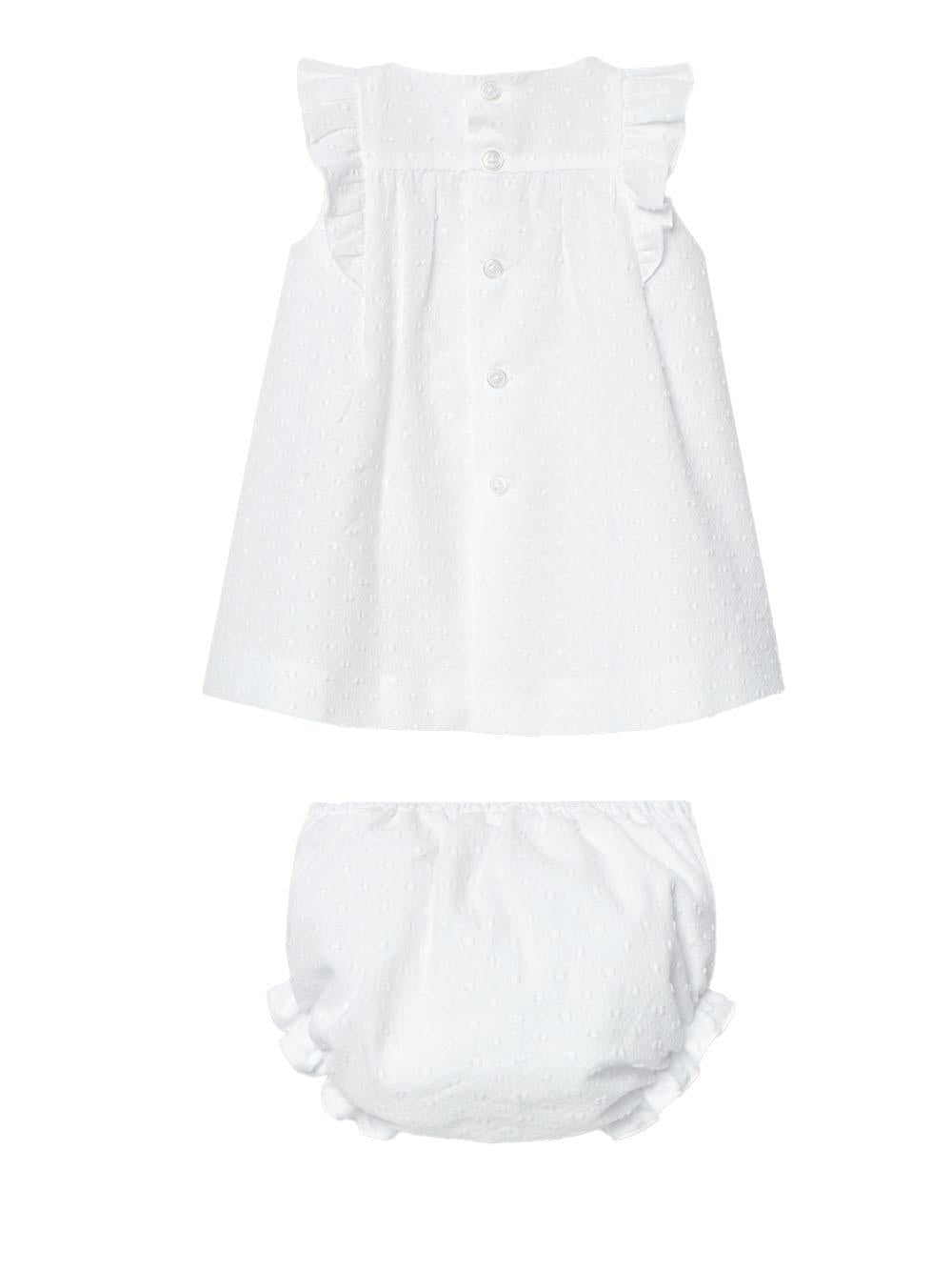 Completo bianco neonata (2pz) 104152545 01T1880 PAZ RODRIGUEZ KIDS 