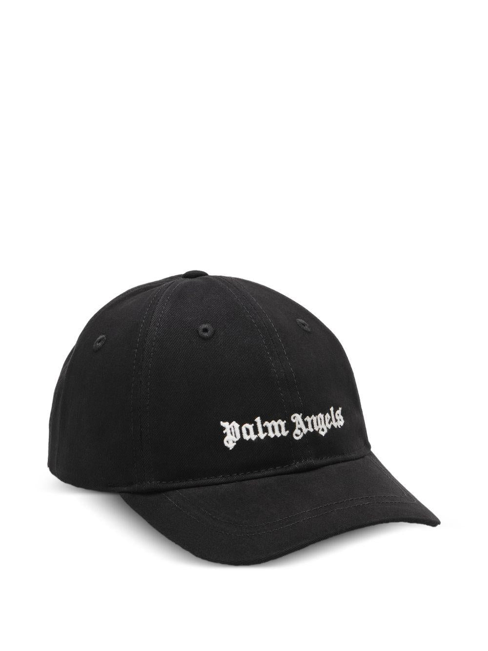 Cappellino da baseball con stampa logo PBLB002S26FAB003 110 PALM ANGELS KIDS 