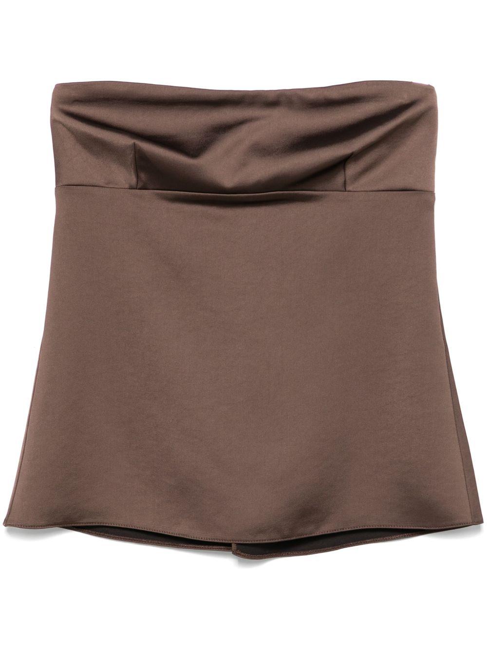 Top a fascia aderenti in raso
