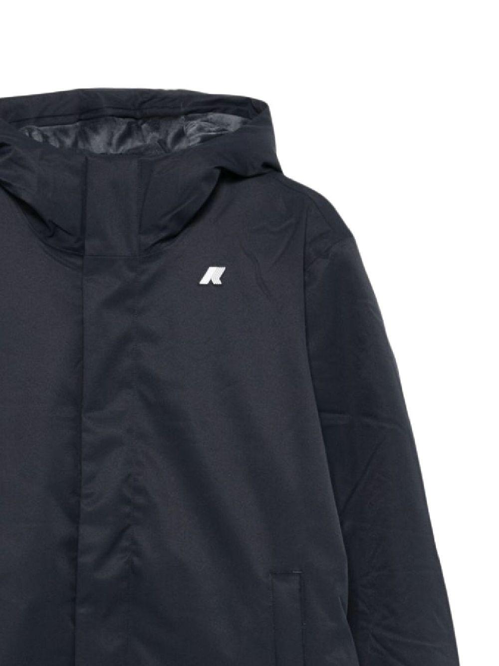 Piumino nero con cappuccio e zip K8133DW AL8 K-WAY 