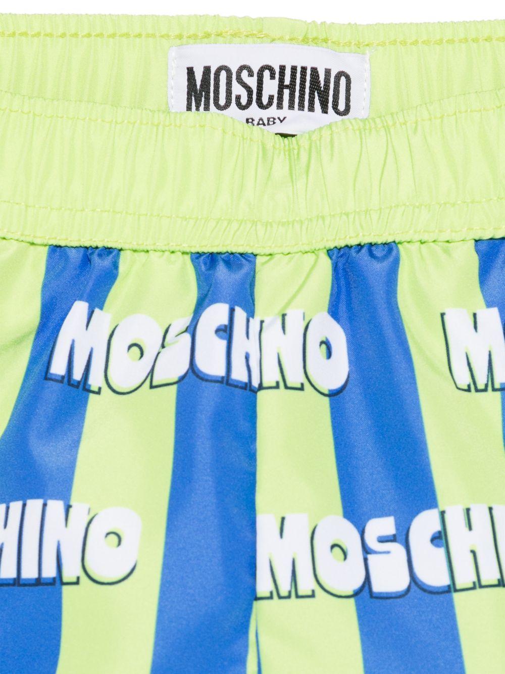 Boxer da bagno con stampa logo MUL00BLKA02 83676 MOSCHINO KIDS 