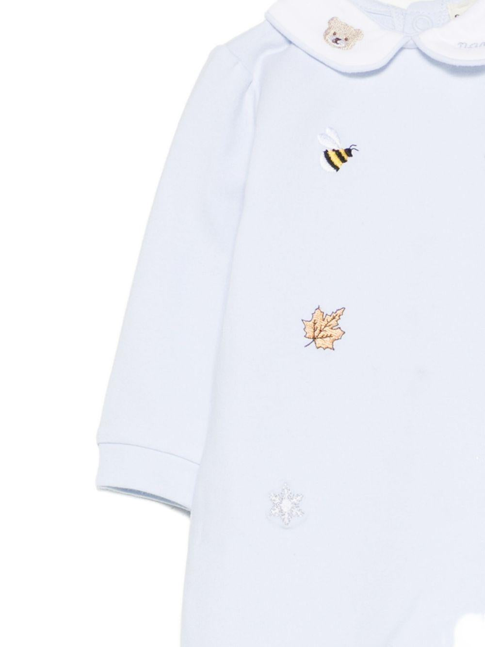 Tutina azzurra con ricamo I250010 AZZURRO NANAN KIDS 