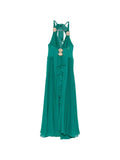 Abito lungo in poliammide scollo halter