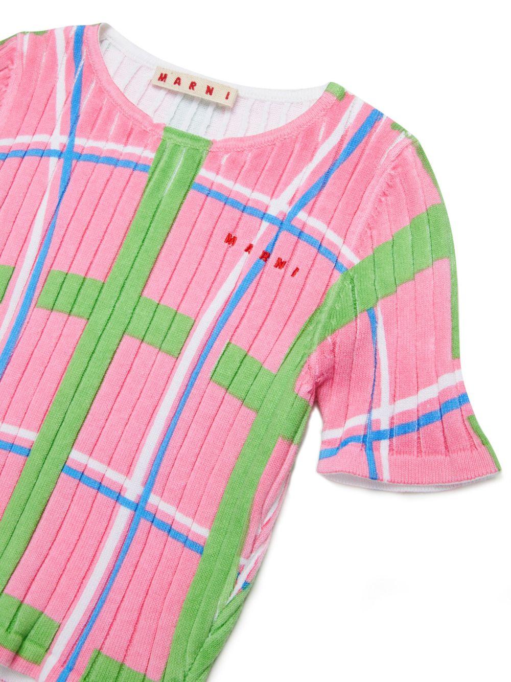T-shirt multicolor con fantasia