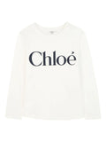 T-shirt a Maniche Lunghe con Logo a Contrasto