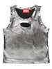 Canotta argento metallizzata Oval-D