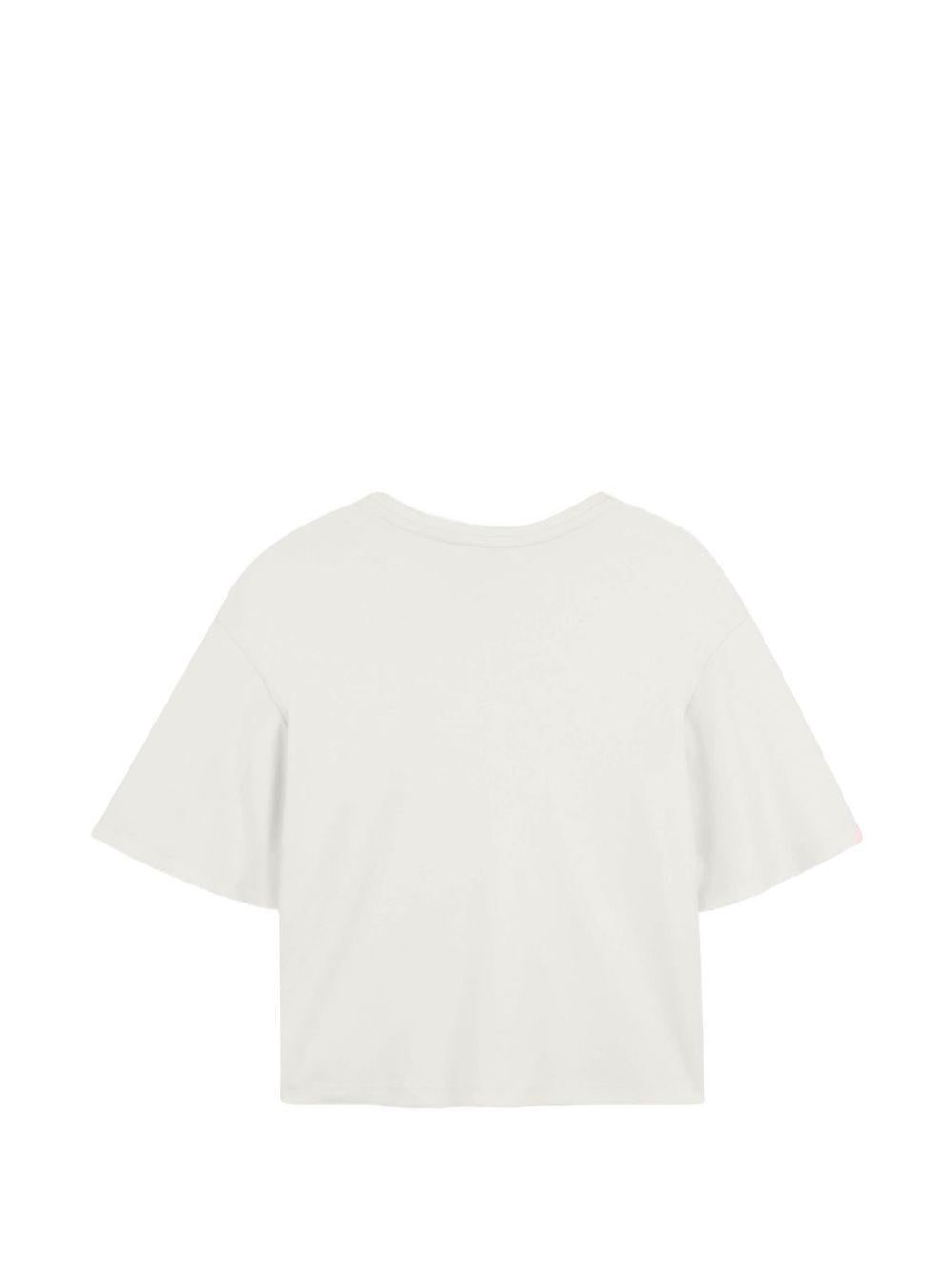 T-shirt in cotone con ricamo girocollo C20858 117 CHLOE KIDS 