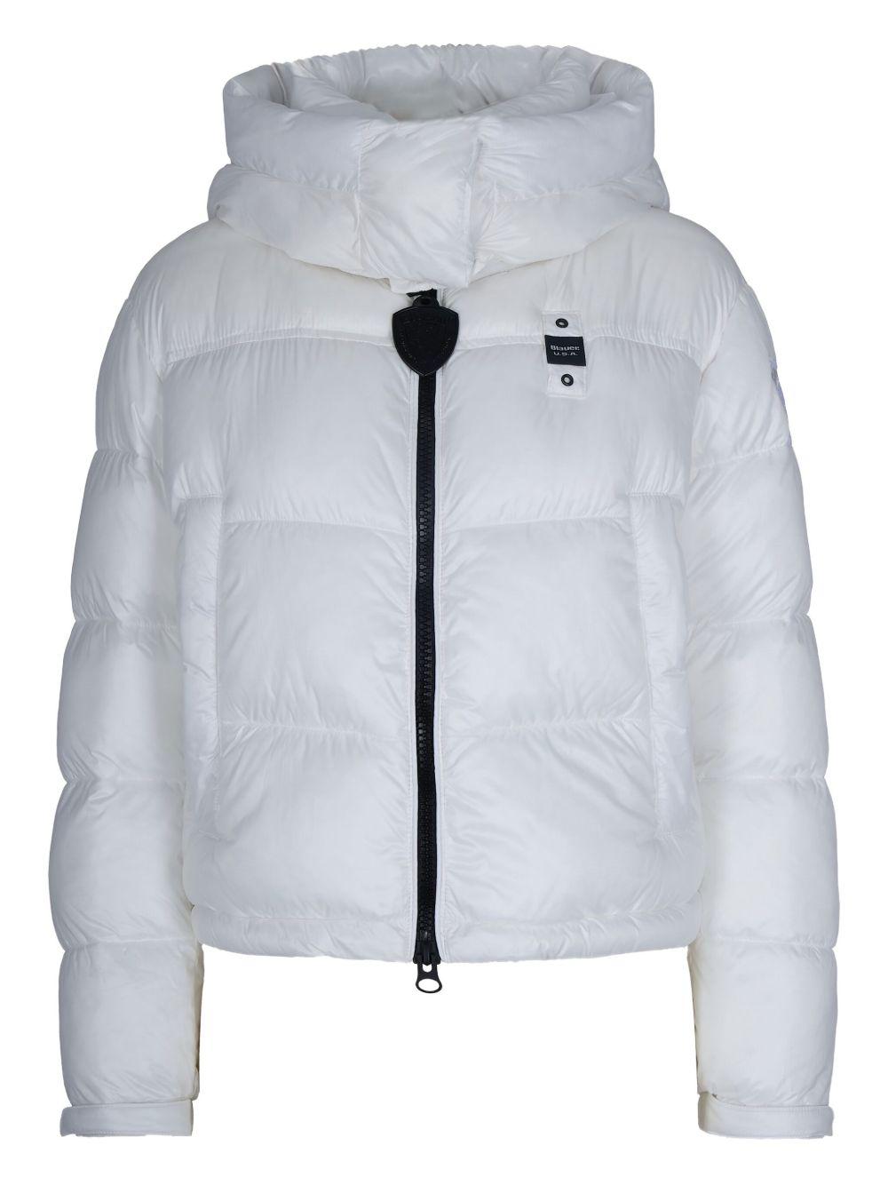 Giubbino con cappuccio bianco 25WBLDC02170006648 100BI BLAUER 