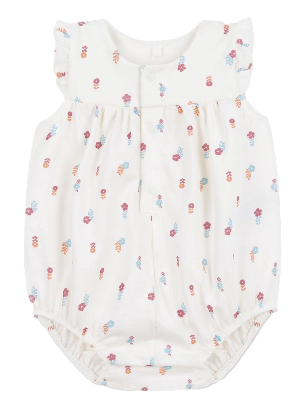 Tutina crema con fantasia floreale