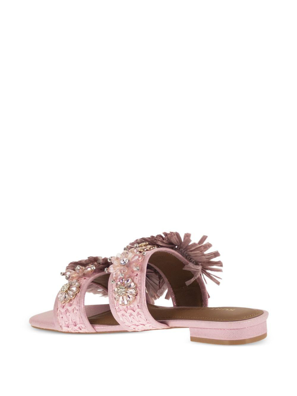 Sandali flat in raffia con fiocchi a frange 5588098 999 KURT GEIGER 
