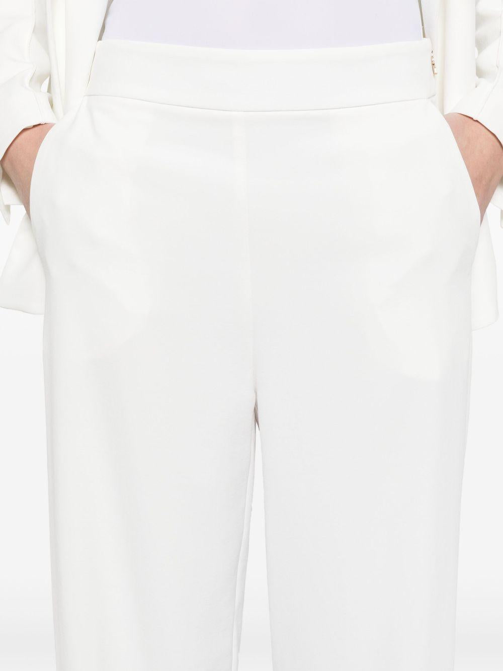 Pantalone bianco dritto in crepe