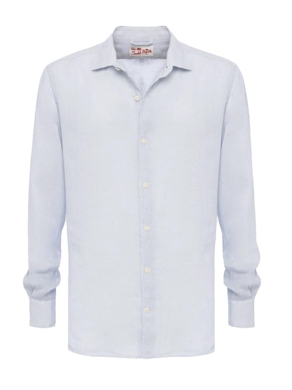 Camicia Pamplona in lino grigio pietra