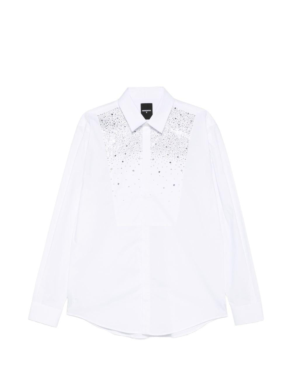 Camicia in cotone con cristalli 5C0339A1VX W103 PATRIZIA PEPE 