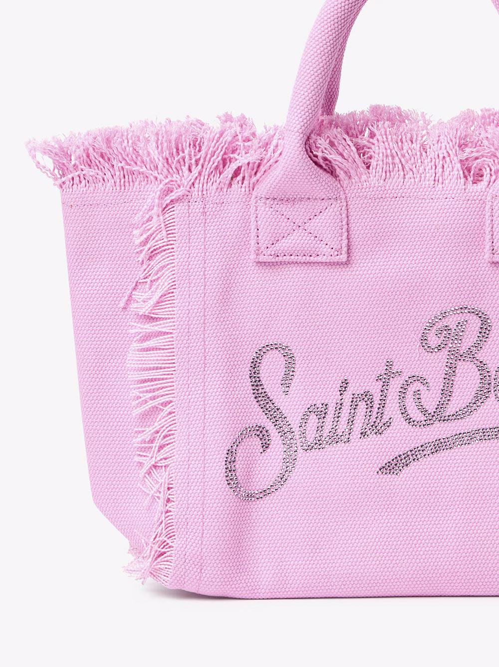 Borsa Vanity in tela logo strass rosa VANI001 01543H MC2 SAINT BARTH 