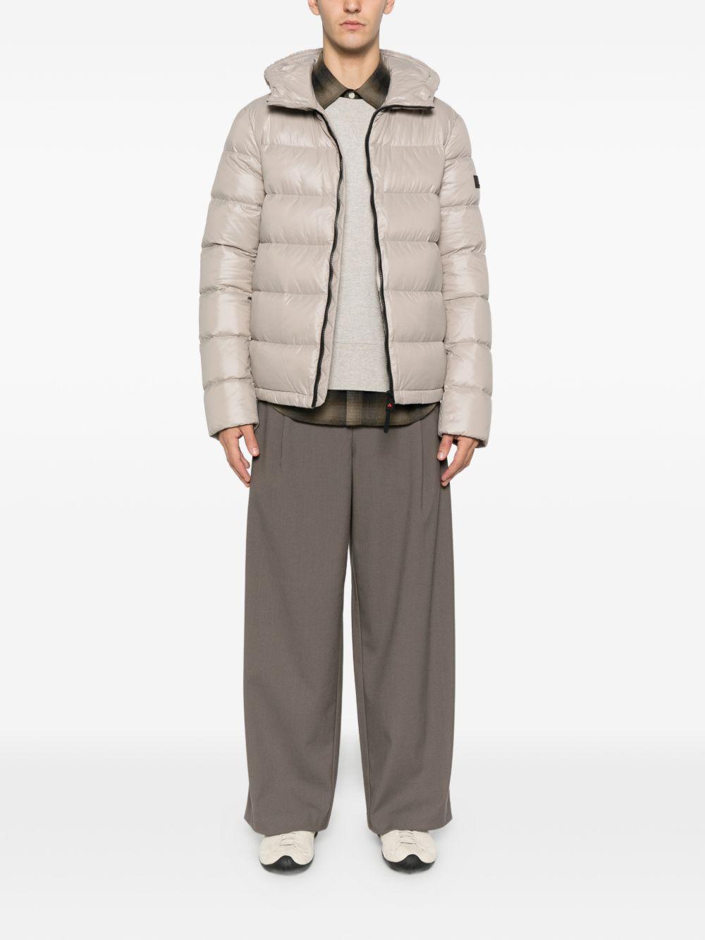 Giacca grigio chiaro imbottita con cappuccio PEU569201181950 985 PEUTEREY 