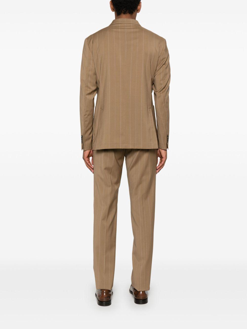 Abito beige gessato
