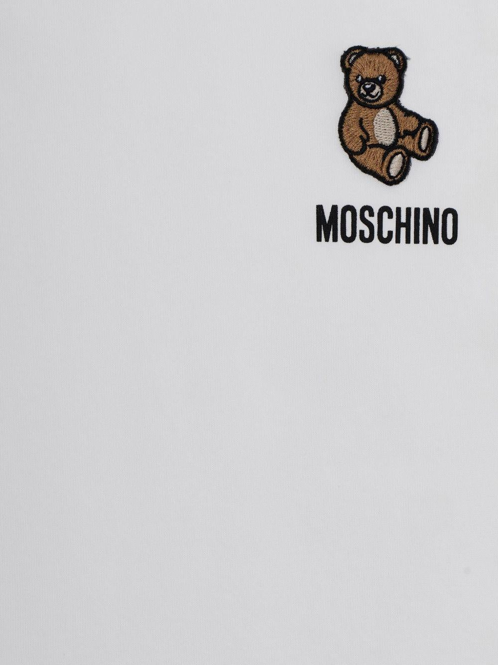 T-shirt con logo orsetto HUM05TLAA02 10063 MOSCHINO KIDS 