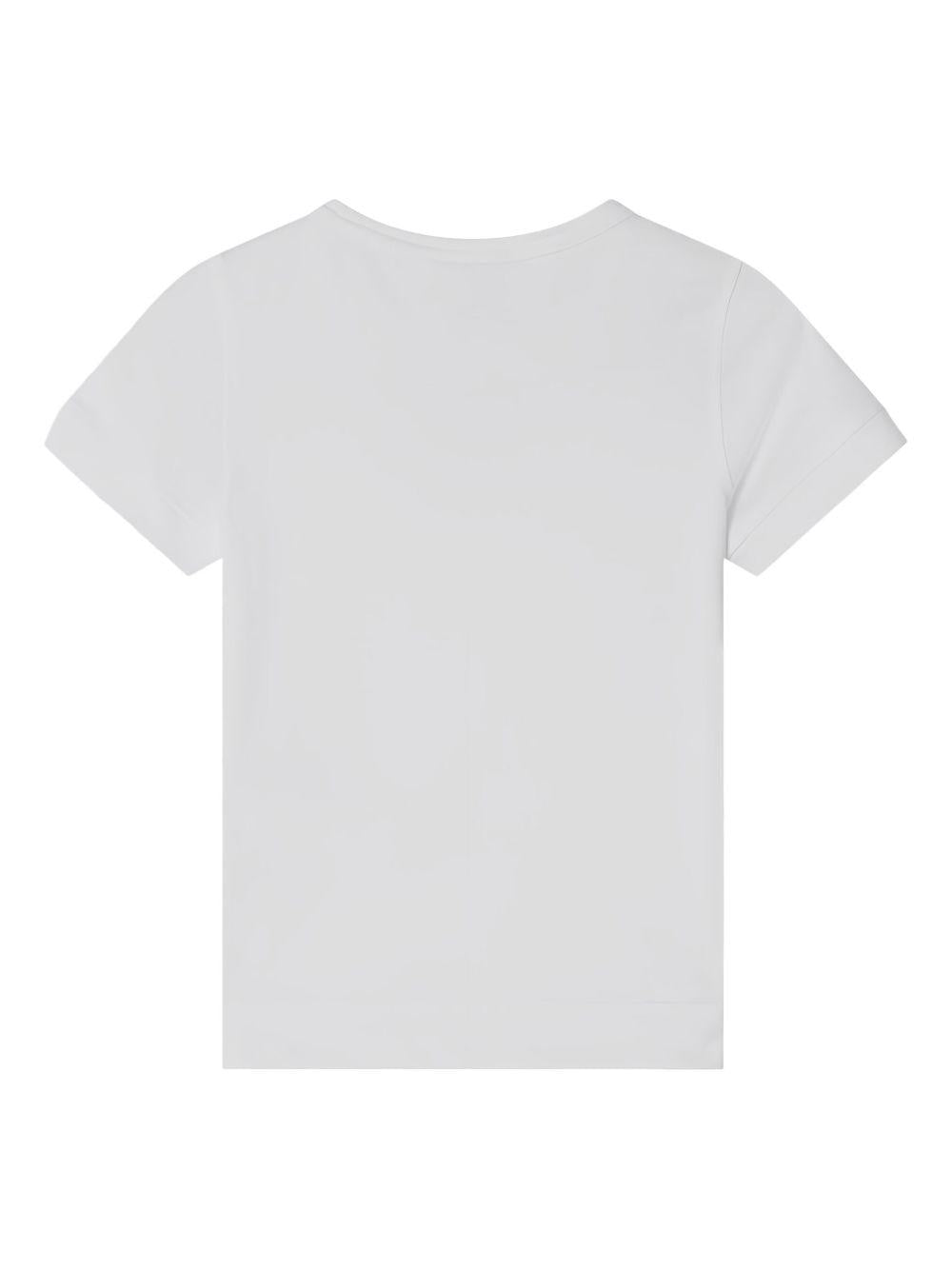 T-shirt bianca logo lettering multicolor K6127CW 001 K-WAY KIDS 