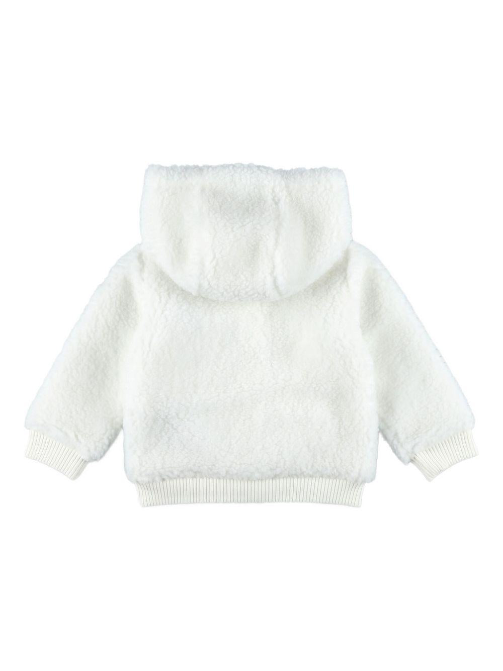 Felpa con Cappuccio Zip e Ruches K29518G0000389A3X 032 MONCLER KIDS 