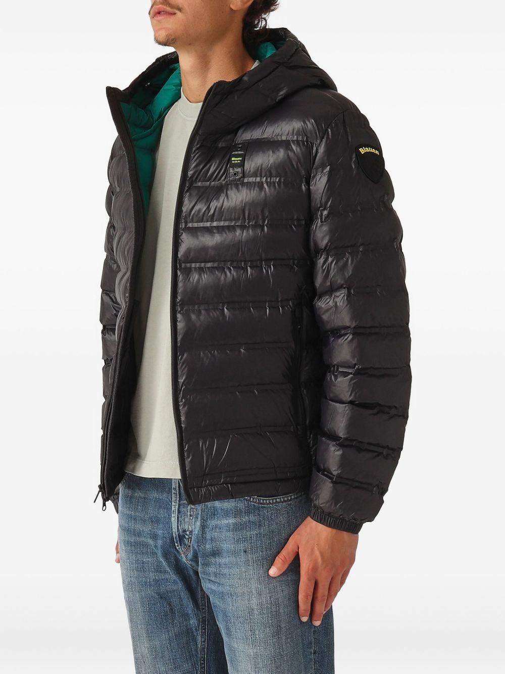 Piumino Charles con cappuccio nero 25WBLUC02132007284 999EN BLAUER 